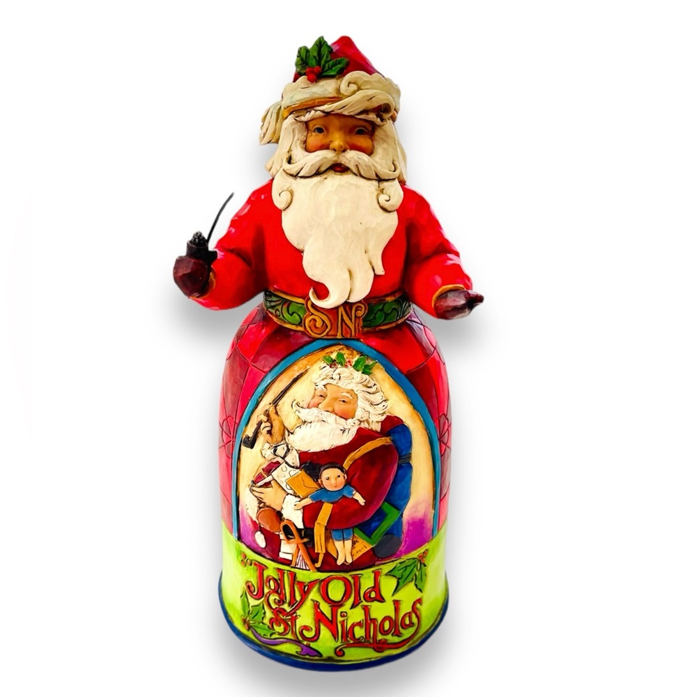 Jim Shore: Jolly Old Saint Nick, wooden figure, 2014. Christmas Collecta…